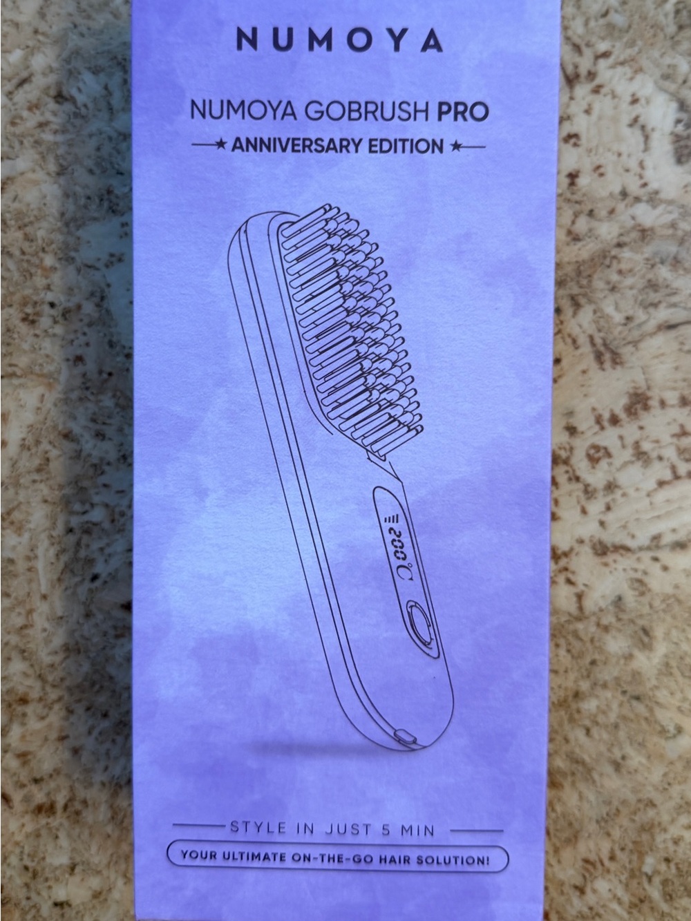 GoBrush Pro portable heated hairbrush - Purple. NWT